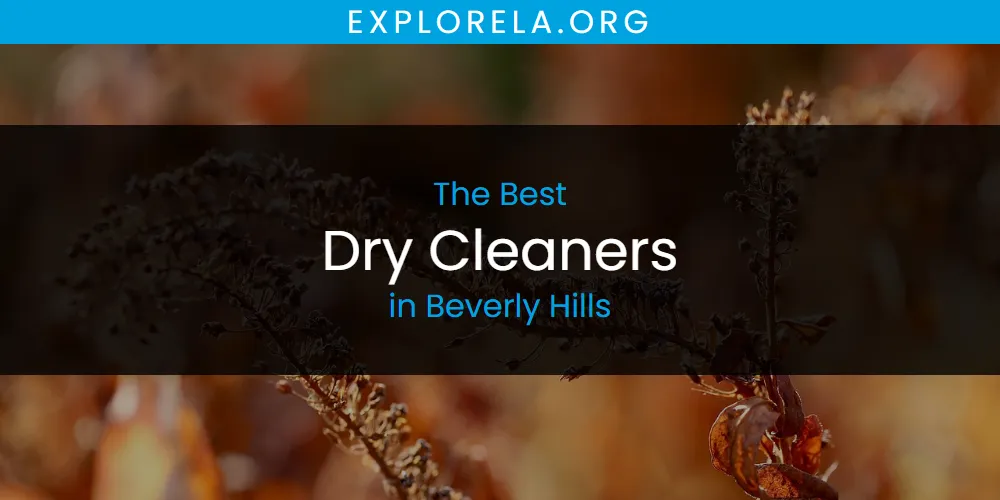 The Absolute Best Dry Cleaners in Beverly Hills  [Updated 2025]